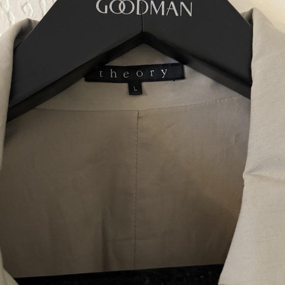 Theory Trench Coat Women's Size Large Button Tan with Detachable Hood - Picture 9 of 16